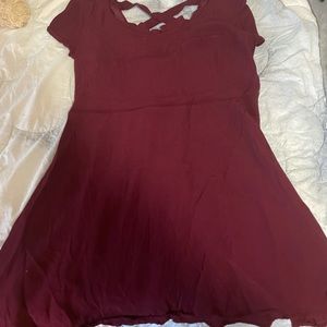 Cute short burgundy dress
